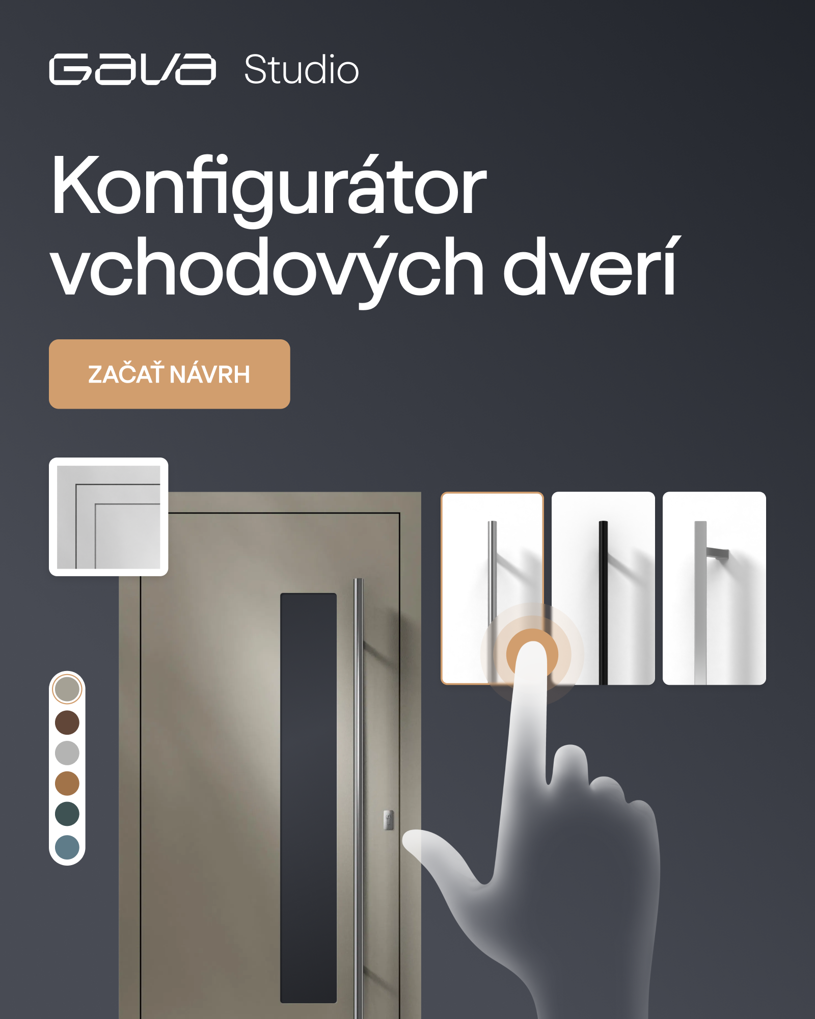 GAVA Studio – konfigurátor vchodových dverí